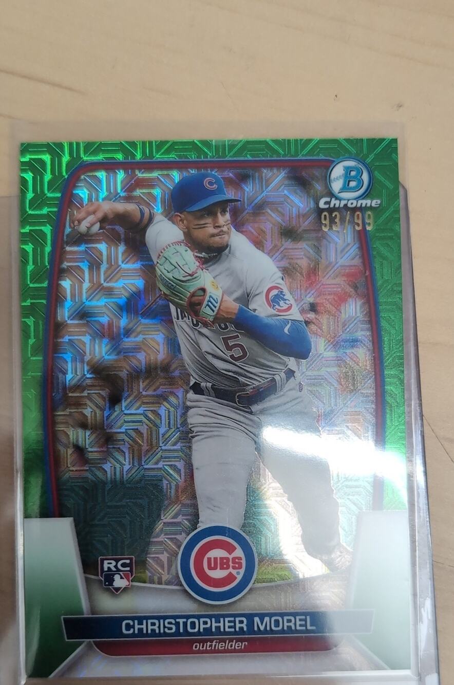 2023 Bowman - Christopher Morel #34 Chrome Green Mojo Refractor /99 (RC)